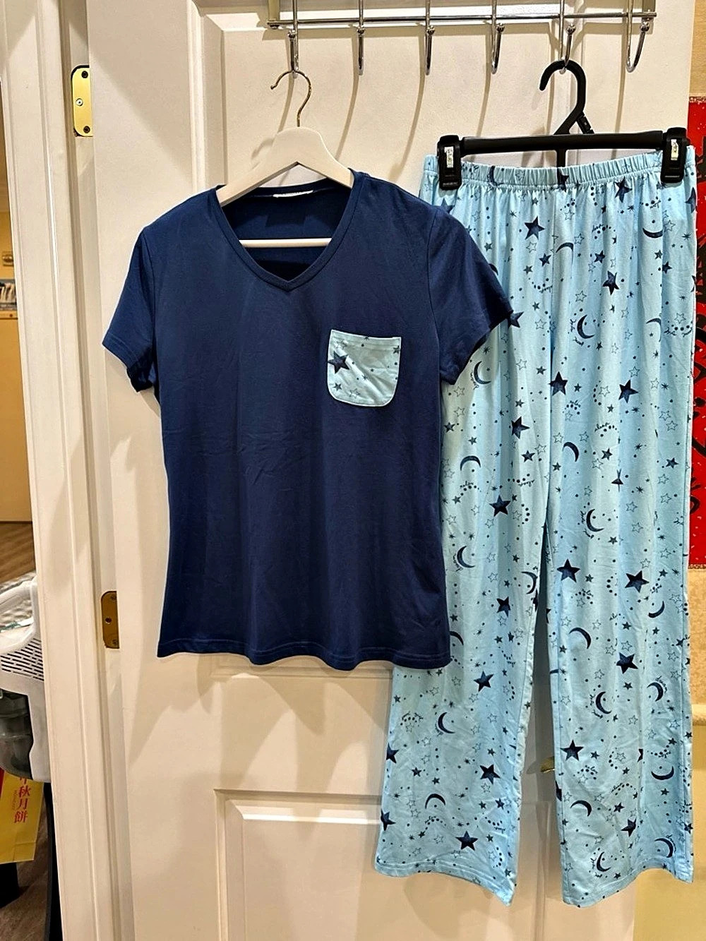 Ekouaer Women's Star Print Pajama Set